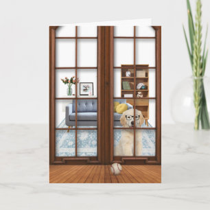 Golden Retriever Puppy Miss You Card