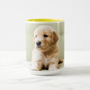Golden Retriever Puppy on Couch Mug