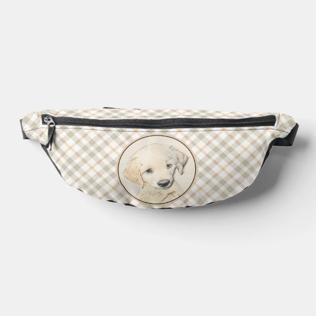 Golden Retriever Puppy Painting Original Dog Art Bum Bags (Lay Down)