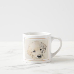 Golden Retriever Puppy Painting - Original Dog Art Espresso Cup