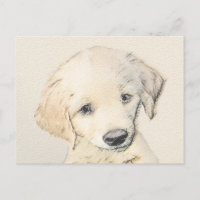Golden Retriever Puppy Painting - Original Dog Art