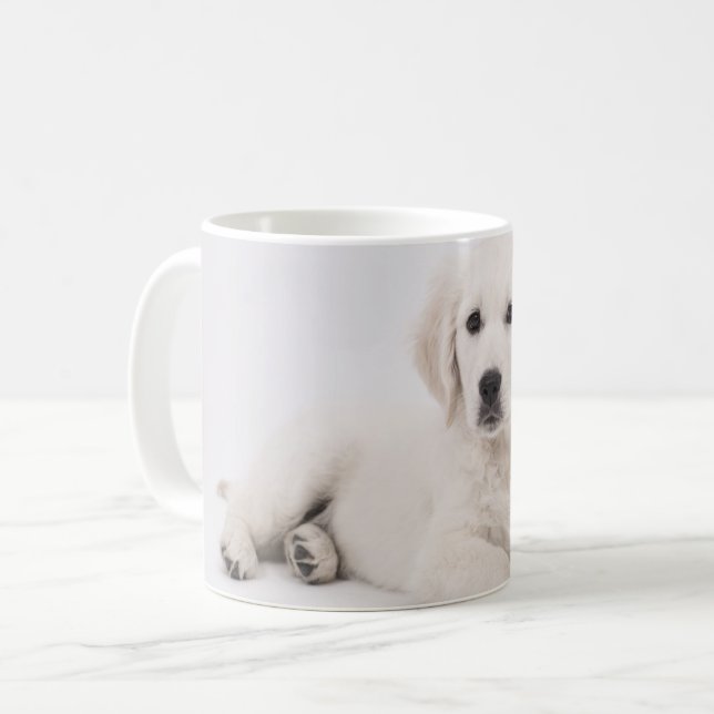 Golden Retriever Puppy Photo Coffee Mug (Front Left)