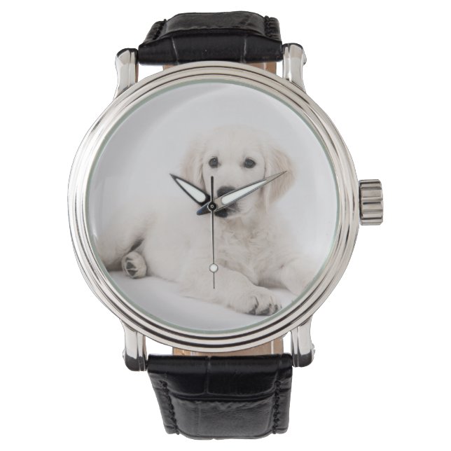 Golden Retriever Puppy Photo Watch (Front)