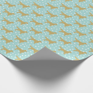 Golden retriever Puppy Spotty Cute Dog Pattern Wrapping Paper