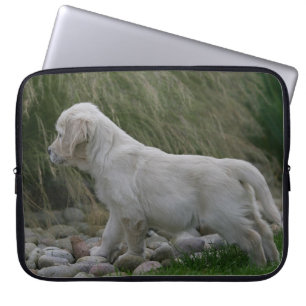 Golden Retriever Puppy Standing Laptop Sleeve