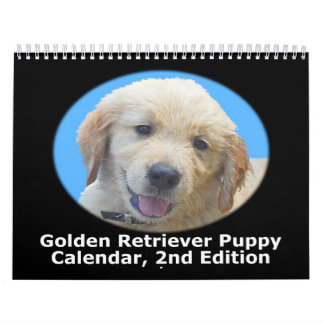 Golden Retriever Puppy Wall Calendar