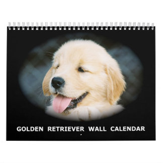 Golden Retriever Puppy Wall Calendar