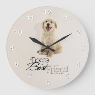 Golden Retriever Puppy Wall Clock