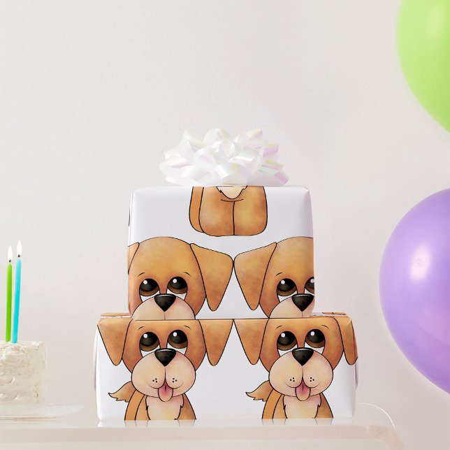 Golden Retriever Puppy Wrapping Paper (Creator Uploaded)