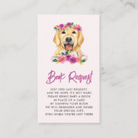Golden Retriever Purple Floral Book Request
