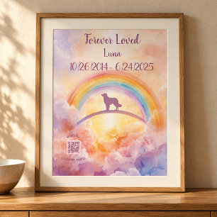 Golden Retriever Rainbow Bridge Forever Loved Poster
