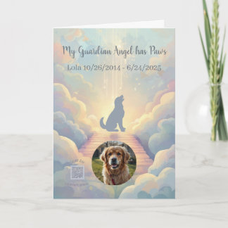 Golden Retriever Rainbow Bridge Memorial Card Pet
