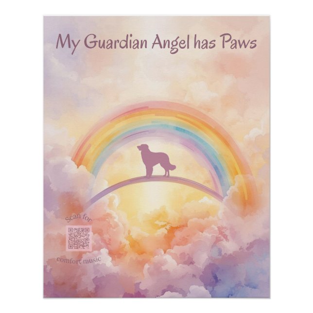 Golden Retriever Rainbow Bridge Poster – Dog Loss (Front)