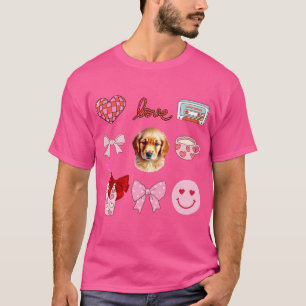 Golden Retriever Red Bow T-Shirt