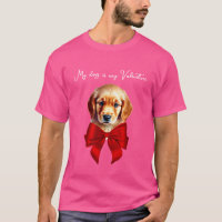 Golden Retriever Red Bow