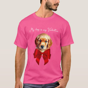 Golden Retriever Red Bow T-Shirt
