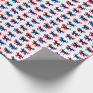 Golden Retriever Red White And Blue 4th Of July Wrapping Paper