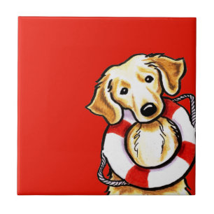 Golden Retriever Rescue Tile