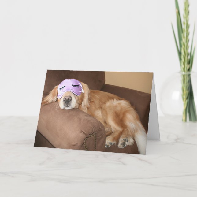 Golden Retriever Retirement Greeting Card (Front)