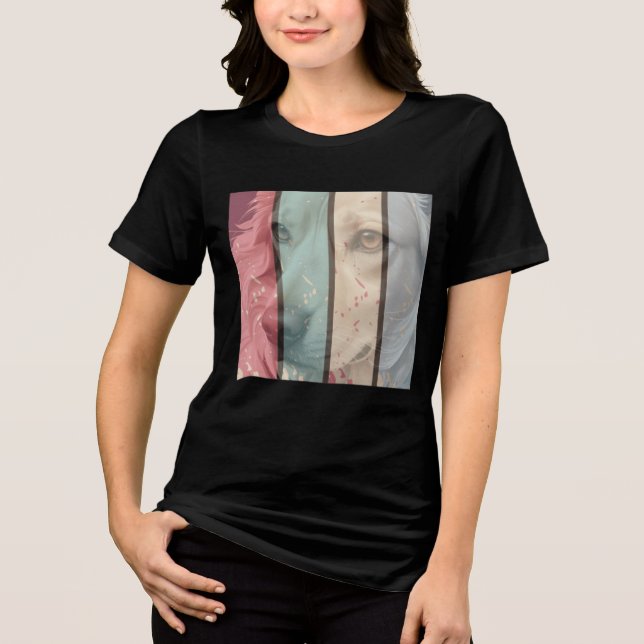 Golden Retriever Retro Tri-Blend Shirt (Front)