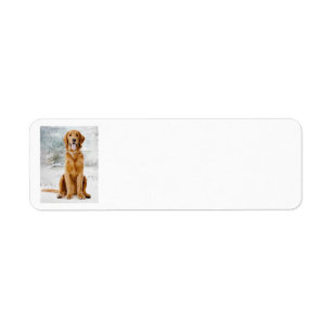 Golden Retriever Return Address Label