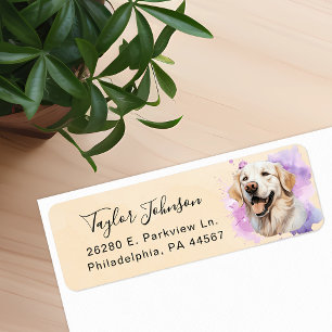 Golden Retriever Return Address Label