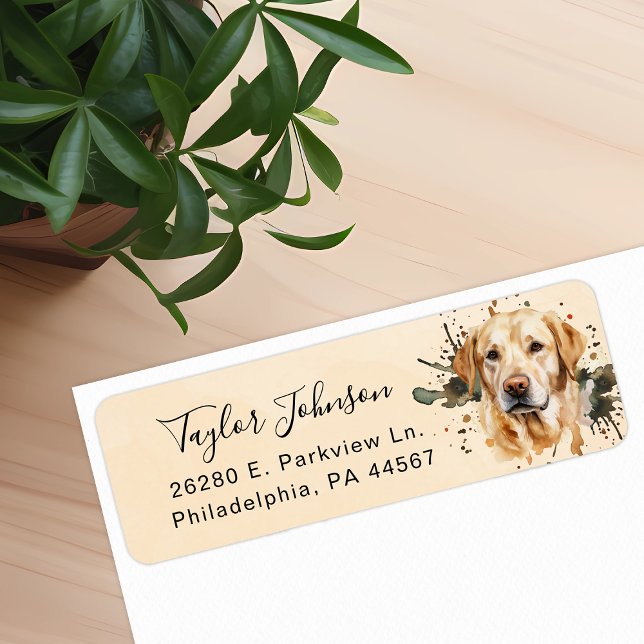 Golden Retriever Return Address Label (Creator Uploaded)
