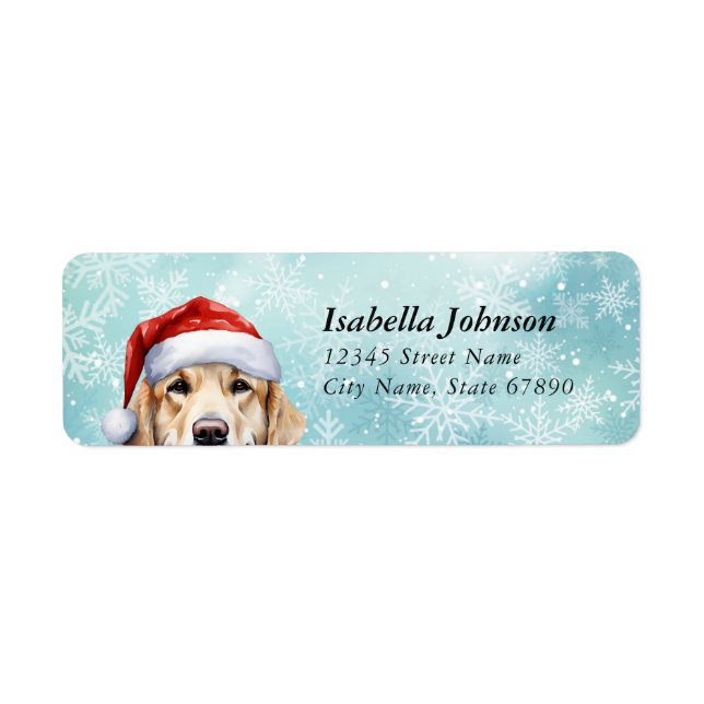 Golden Retriever Return Address Labels (Front)