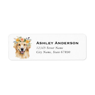 Golden Retriever Return Address Labels