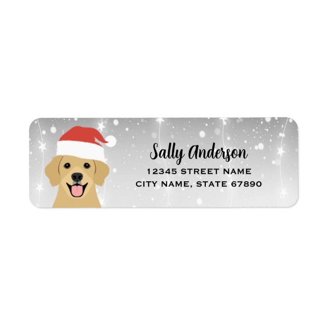Golden Retriever Return Address Labels (Front)
