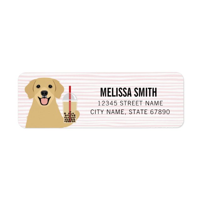 Golden Retriever Return Address Labels (Front)