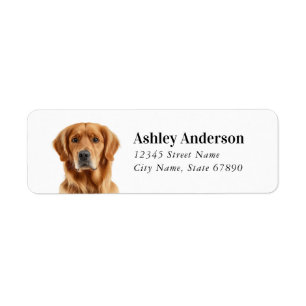 Golden Retriever Return Address Labels
