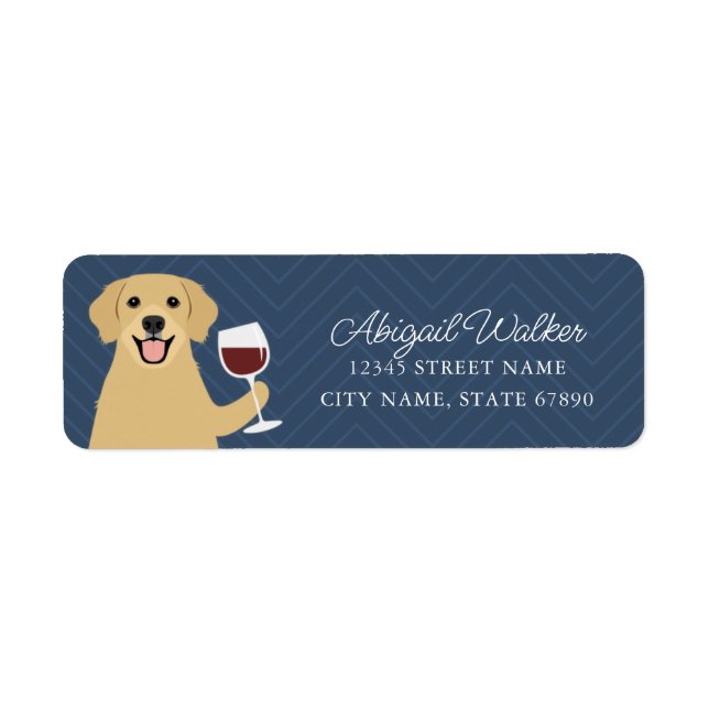 Golden Retriever Return Address Labels (Front)