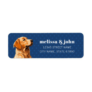 Golden Retriever Return Address Labels