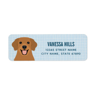 Golden Retriever Return Address Labels