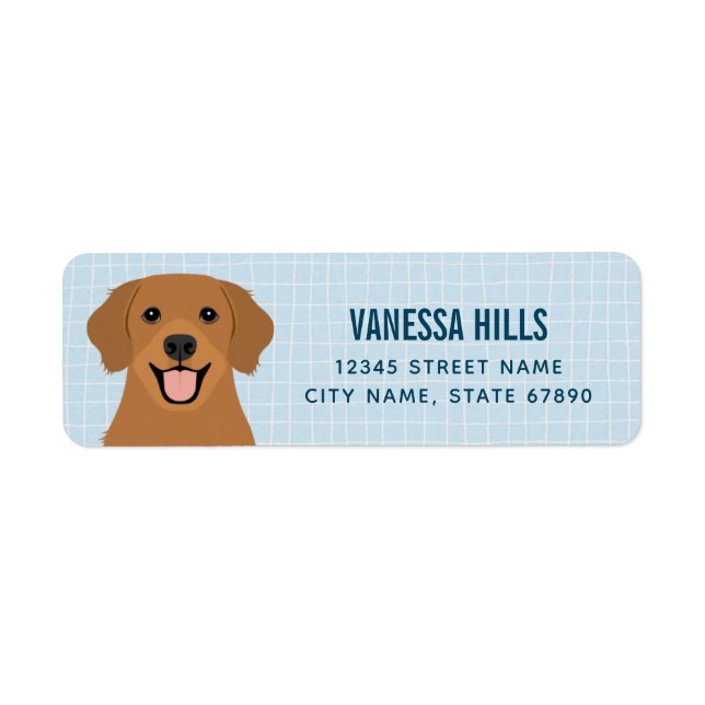 Golden Retriever Return Address Labels (Front)