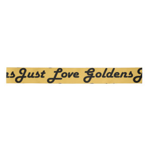 Golden Retriever Ribbon, Just Love Goldens Satin Ribbon