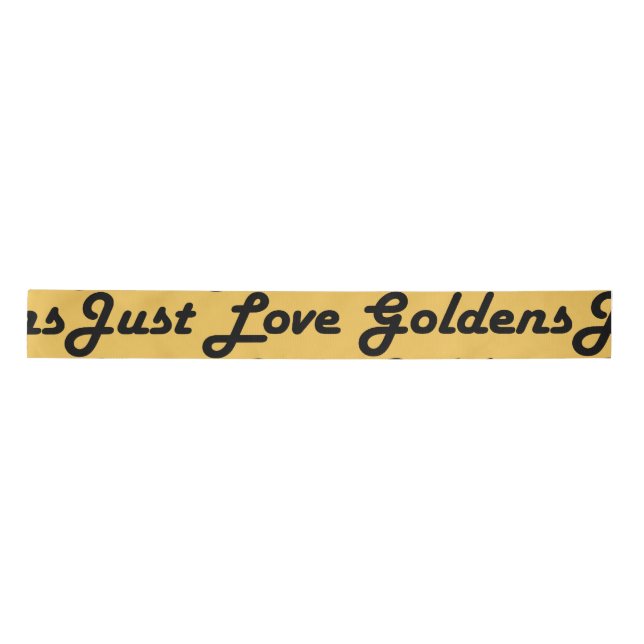 Golden Retriever Ribbon, Just Love Goldens Satin Ribbon (Front)