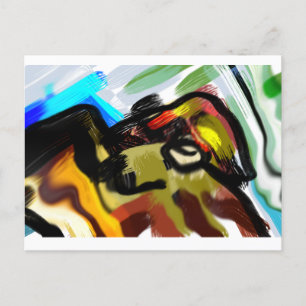 Golden retriever run free  postcard