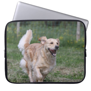 Golden Retriever Running 1 Laptop Sleeve