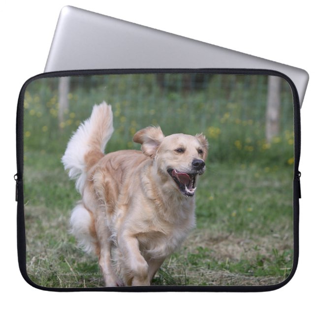 Golden Retriever Running 1 Laptop Sleeve (Front)