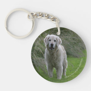 Golden Retriever Running 2 Key Ring