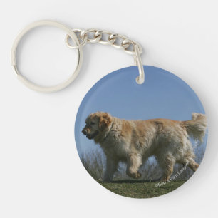 Golden Retriever Running 3 Key Ring