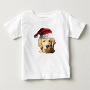 Golden Retriever Santa Claus Baby T-Shirt