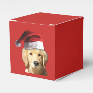 Golden Retriever Santa Claus Favour Box