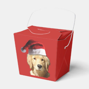 Golden Retriever Santa Claus Favour Box