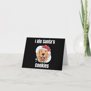 Golden Retriever Santa Dog   Holiday Card
