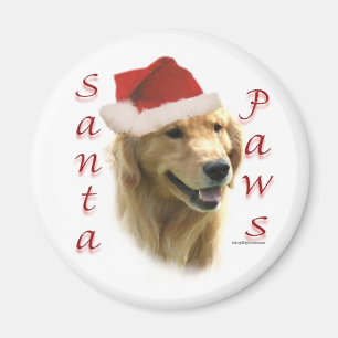 Golden Retriever Santa Paws Magnet