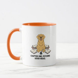 Golden Retriever Scholar Dog Orange Drinkware Cool Mug