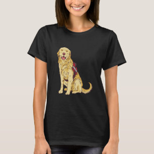 Golden Retriever Service Dog Illustration Graphic T-Shirt